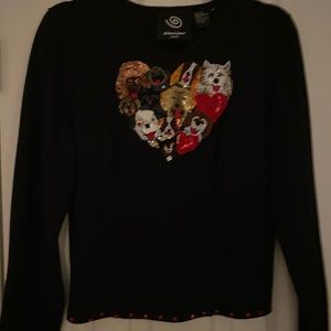 Michael Simon Valentines Dog Heart Sweater